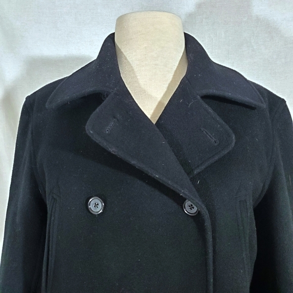 J. Crew Black Wool & Cashmere Winter Pea Coat - Picture 4 of 11